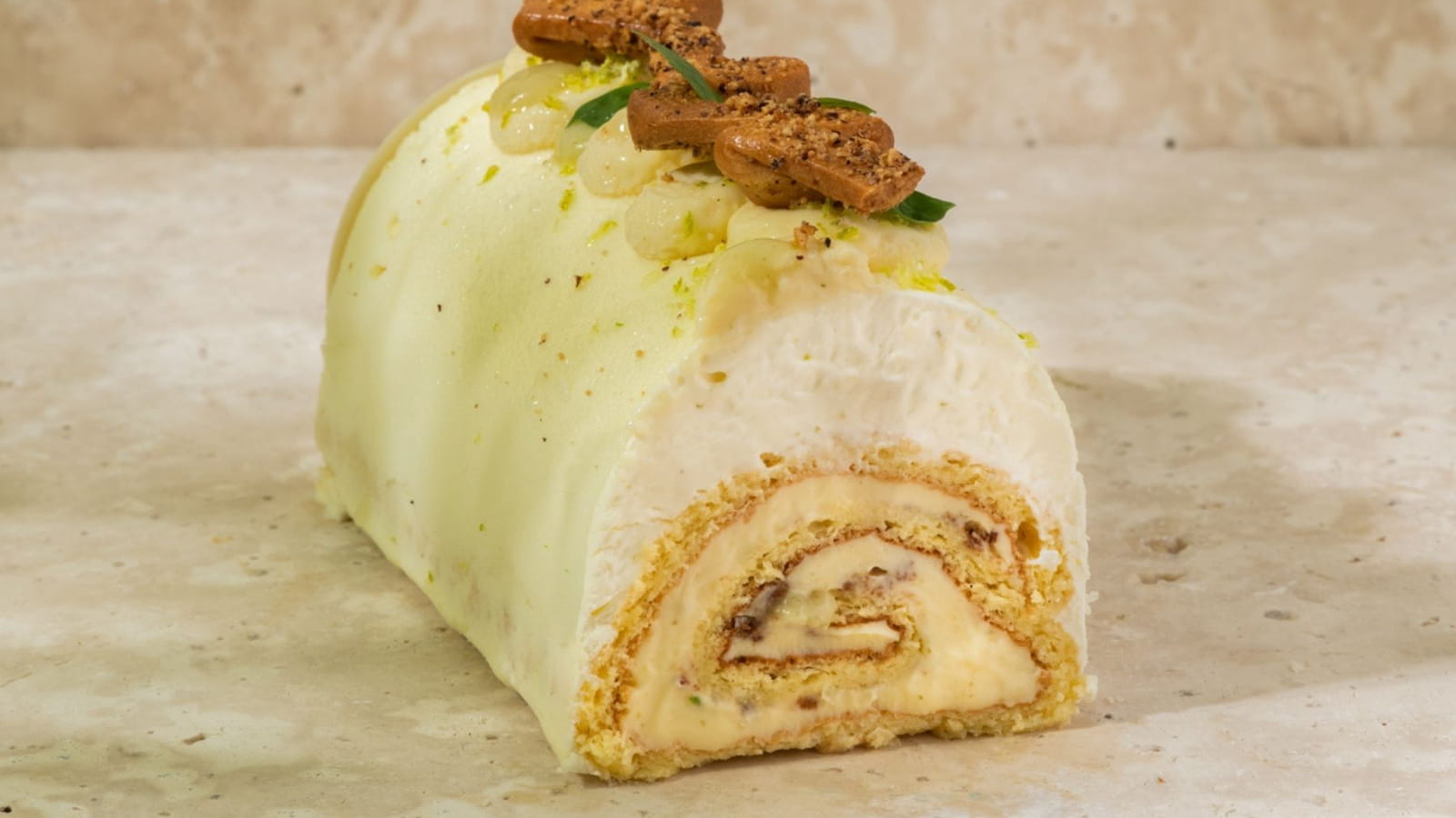 La bûche roulée citron de Jeffrey Cagnes