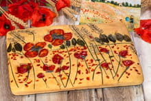 Focaccia fleurie, champ de coquelicots, Claude Monet : Etape 5