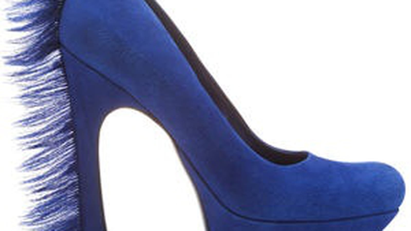 Escarpins en suède bleu d'Yves Saint Laurent