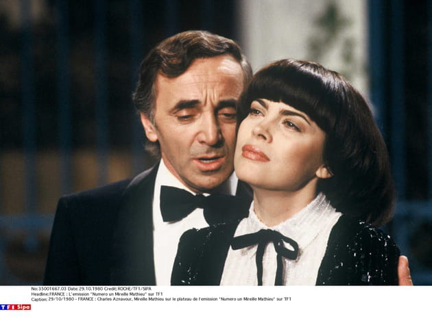 Avec Mireille Mathieu en 1980