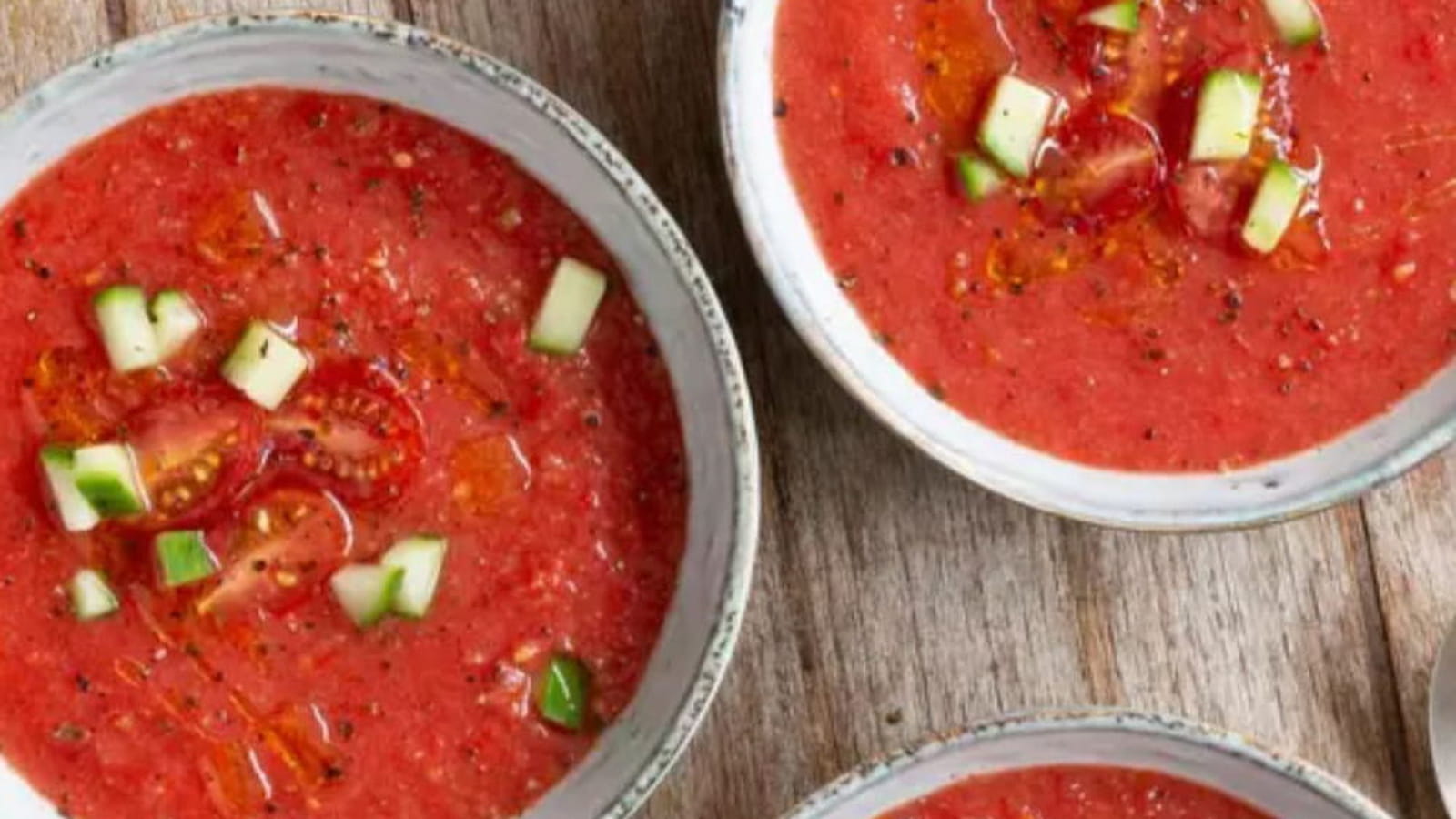 Gaspacho de tomates et poivron