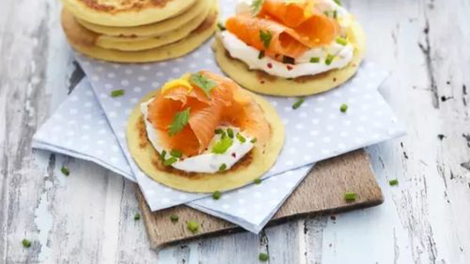 Blinis sans gluten Tipiak au saumon fumé