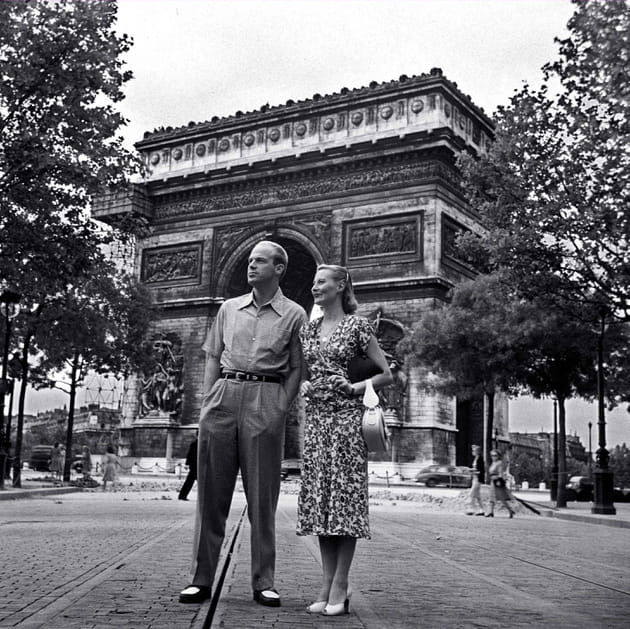 Triomphe avec son mari, l'acteur, producteur et r&eacute;alisateur am&eacute;ricain William Marshall