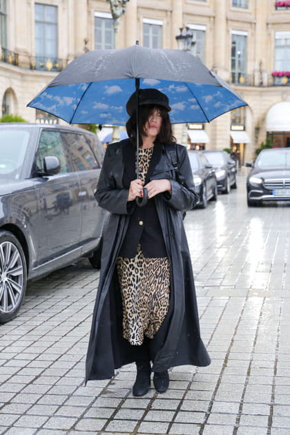 Isabelle Adjani en robe léopard