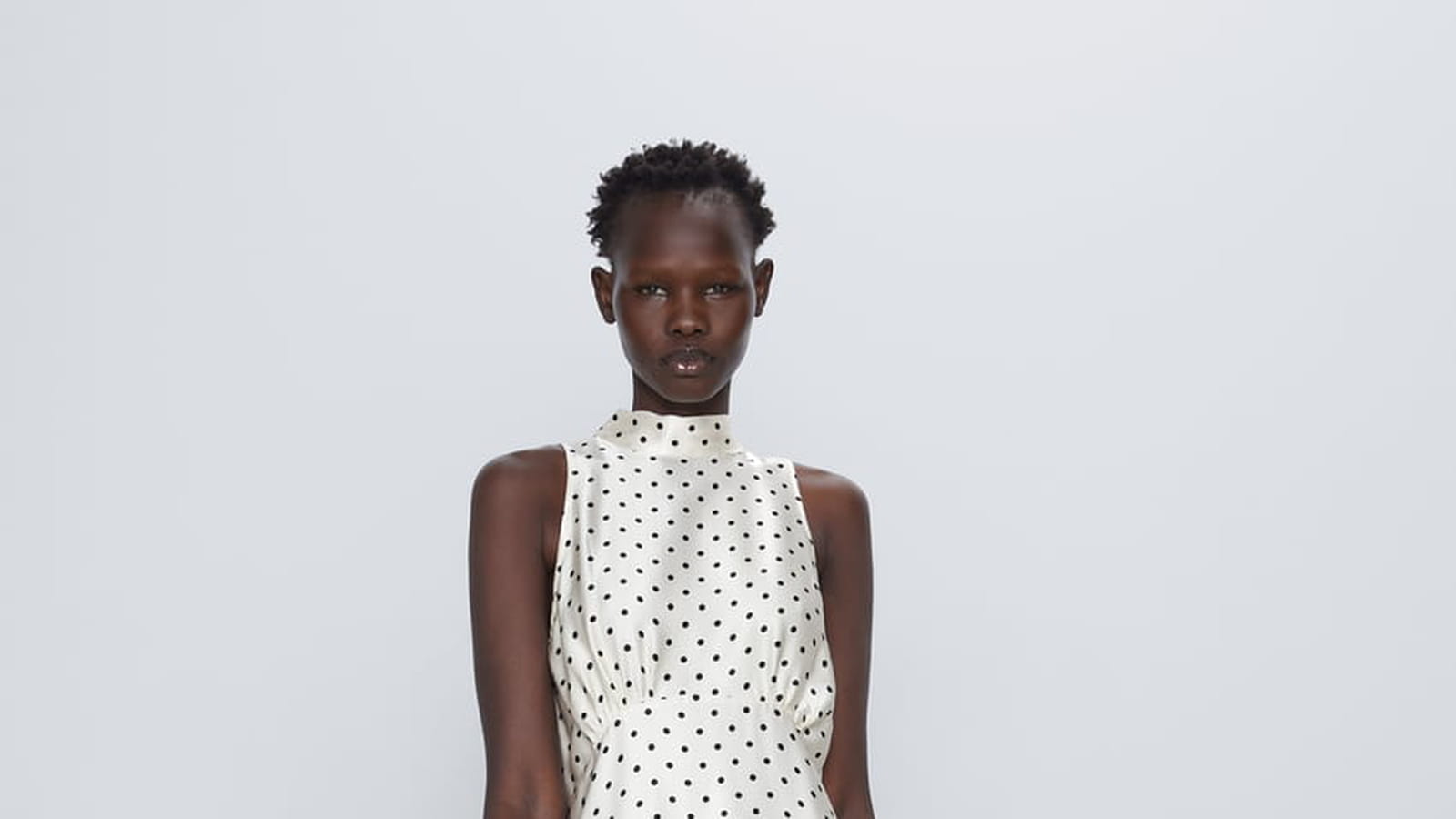 Robe longue à pois