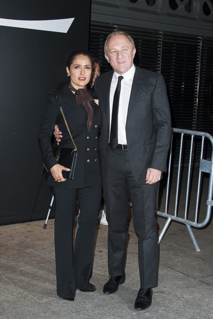 Salma Hayek et François-Henri Pinault du défilé Saint Laurent