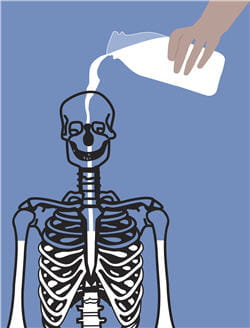 sans la vitamine d l'os ne peut pas absorber le calcium.