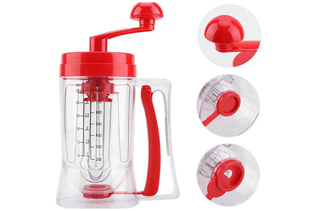 Distributeur De Pâte à Gâteau EUIEUT 900ml - Qualité Alimentaire, Avec Brosse, Pour Crêpes, Muffins, Gaufres Outil Pâtisserie Facile Nettoyer