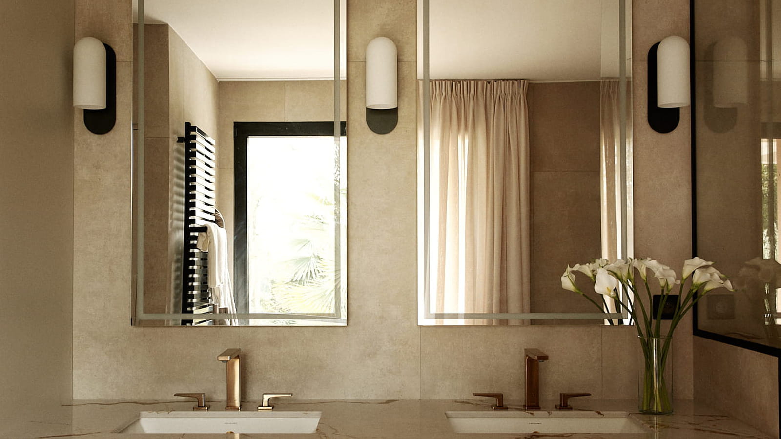Salle de bains après