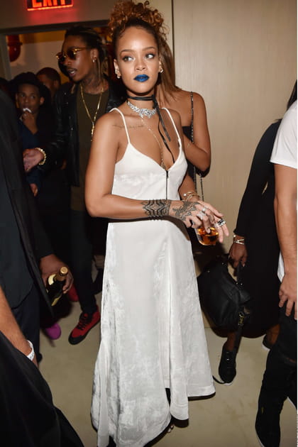 Rihanna lors de sa soirée en l'honneur de la Fashion Week