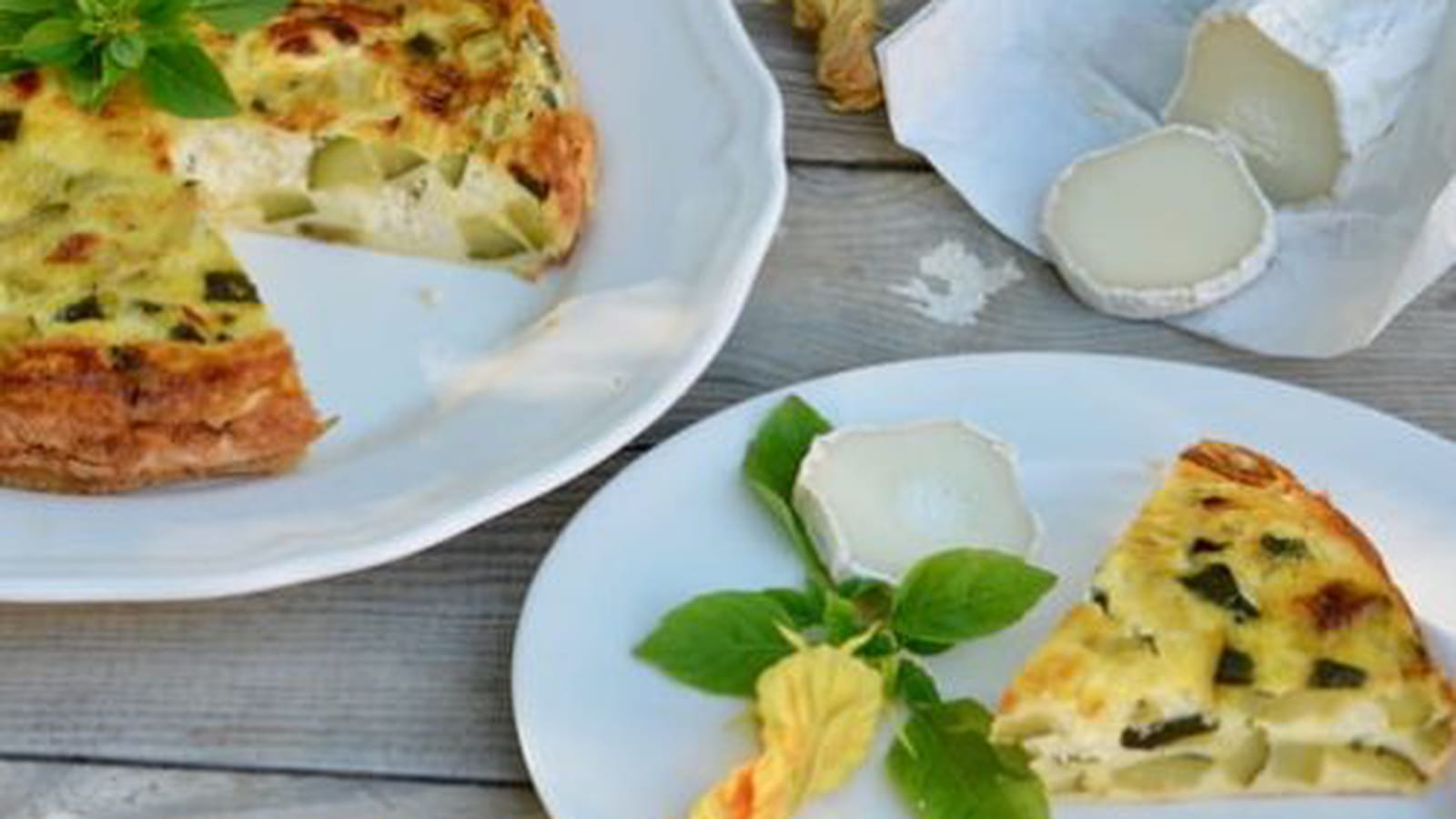 Clafoutis courgettes, chèvre et basilic