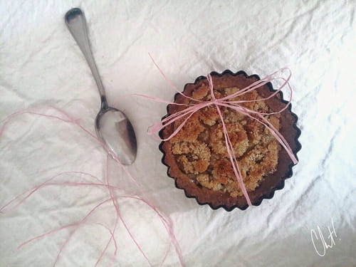 Tarte crumble banane et amandine
