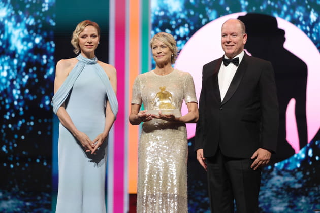 Albert et Charlene de Monaco étaient aux côtés de l'actrice Robin Wright