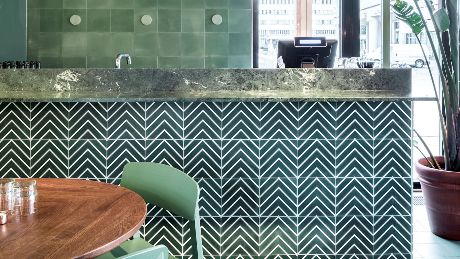 Carrelage chevrons