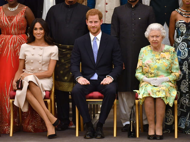 Avec Meghan et Harry, en 2018
