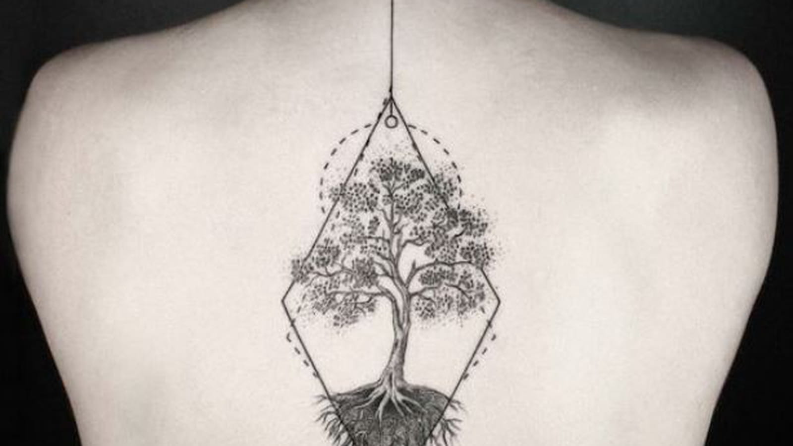 Arbre dans losange sur le dos