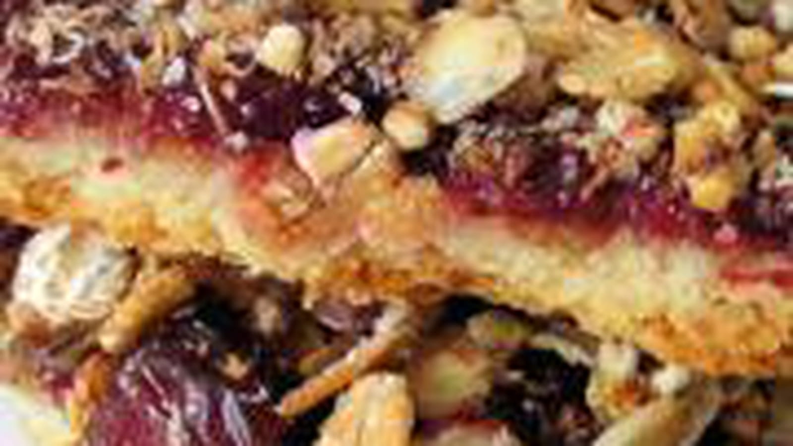Carrés sablés à la cerise et au muesli