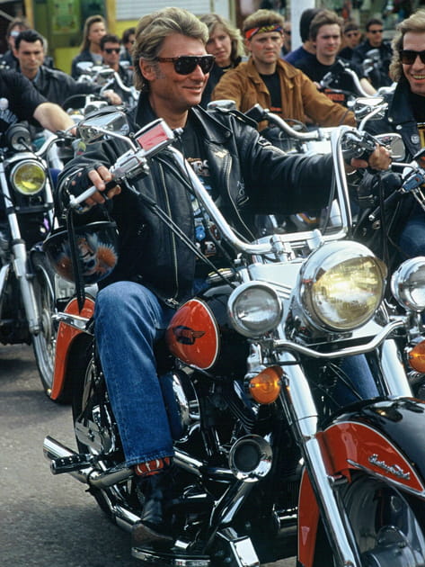 Johnny Hallyday, le motard