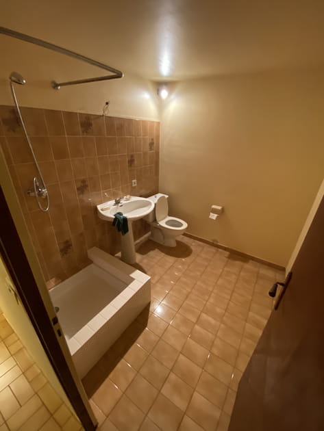Avant&nbsp;: une salle d'eau avec WC au sous-sol