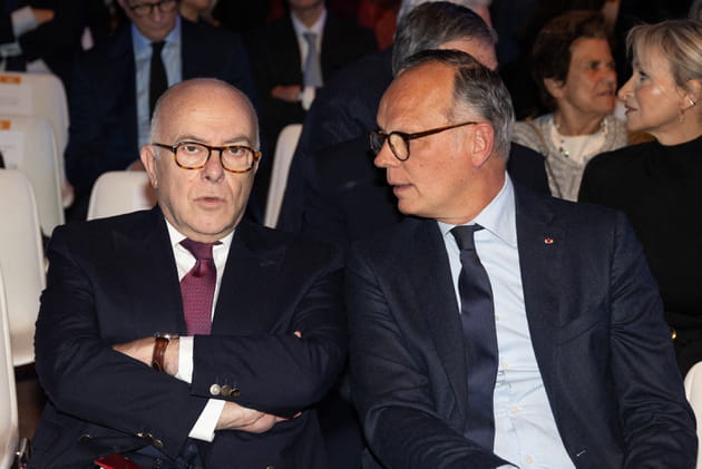 Bernard Cazeneuve et Edouard Philippe, duo d'ex Premiers ministres &agrave; la soir&eacute;e du Figaro