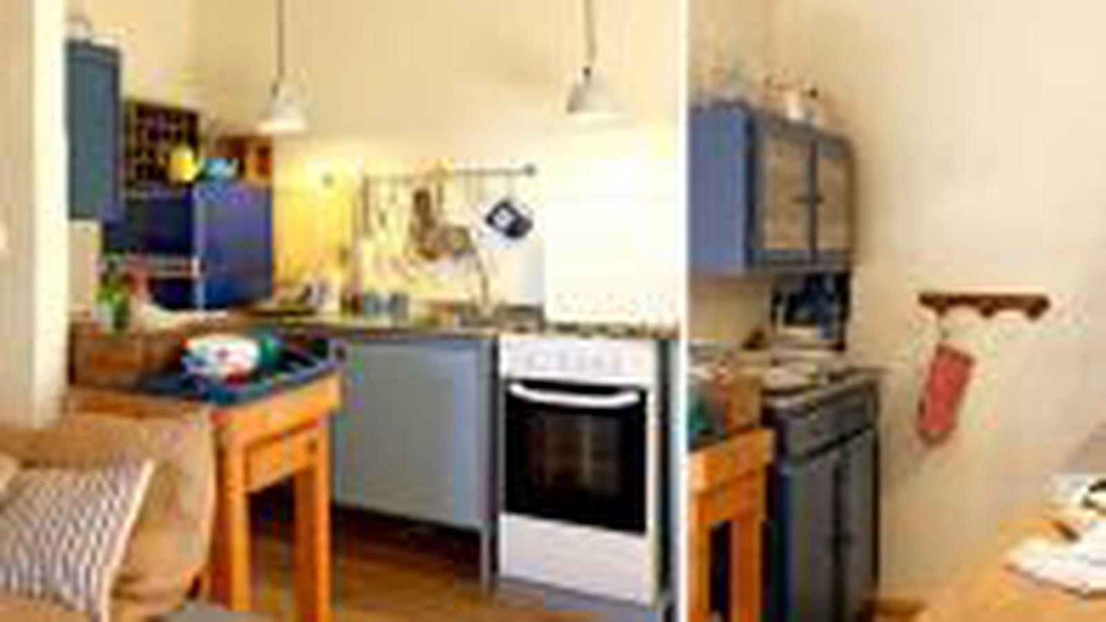 Mobilier de cuisine bleu