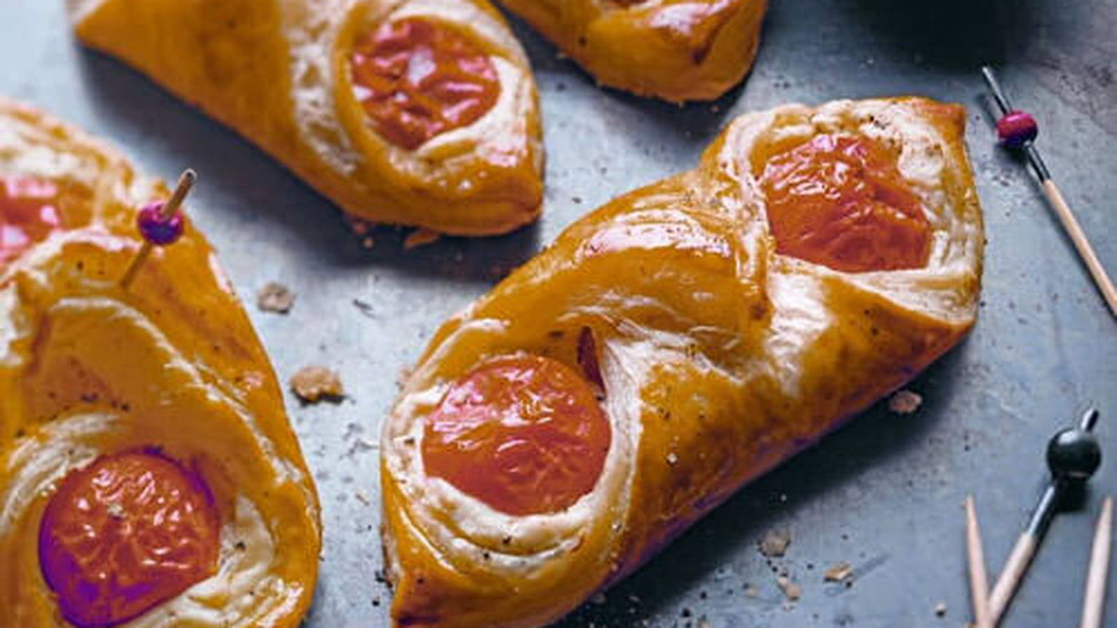 Oranais salés aux tomates cocktails et ricotta