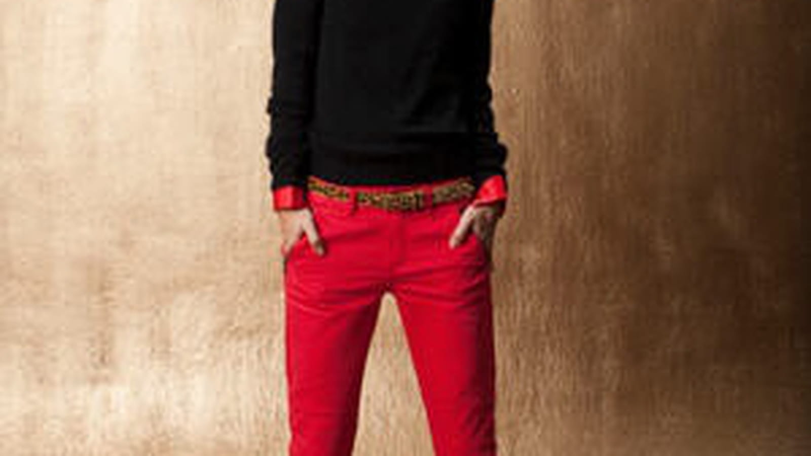 Jean rouge de La Redoute