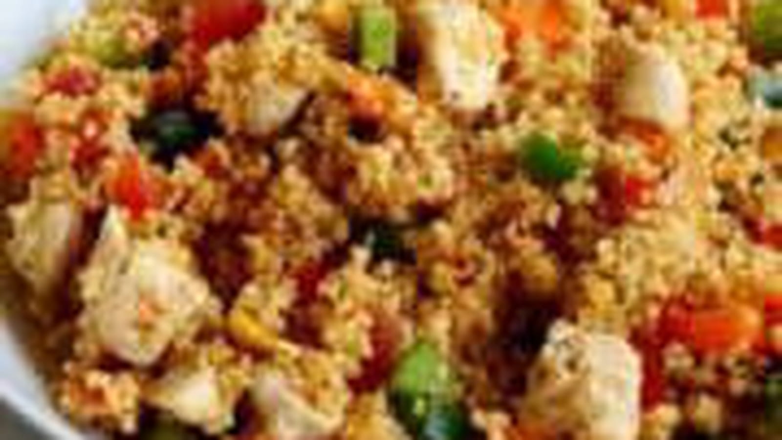 Taboulé de semoule au poulet et poivrons