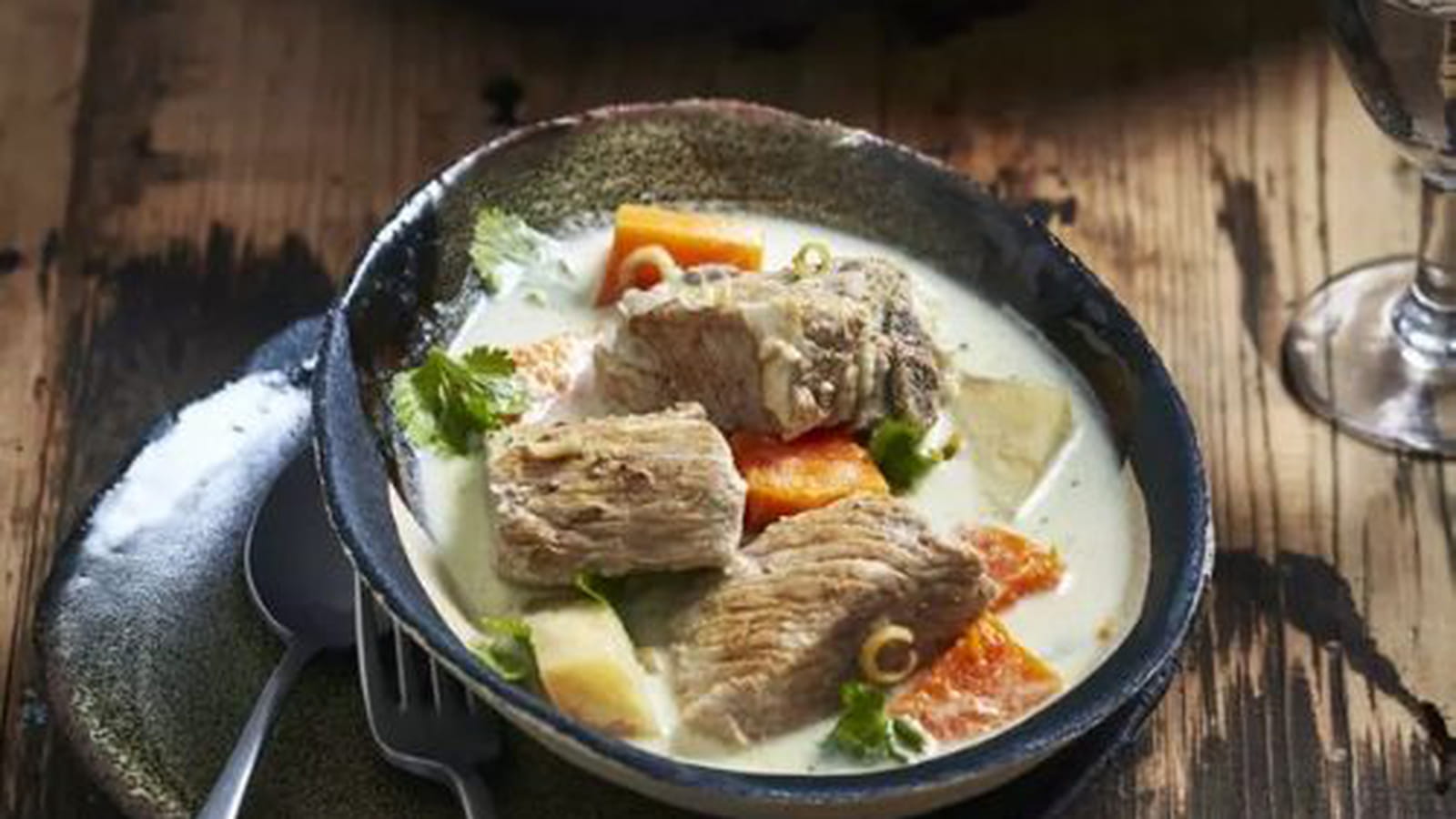 Blanquette de veau au lait de coco, citron vert