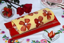 Génoise roulée aux fraises et crème au mascarpone : Etape 4