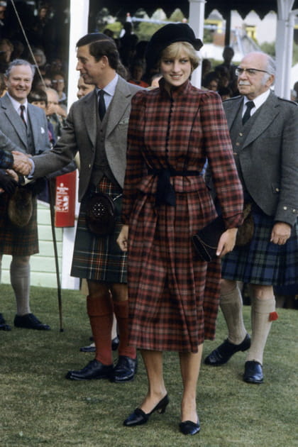 Lady Di en manteau tartan