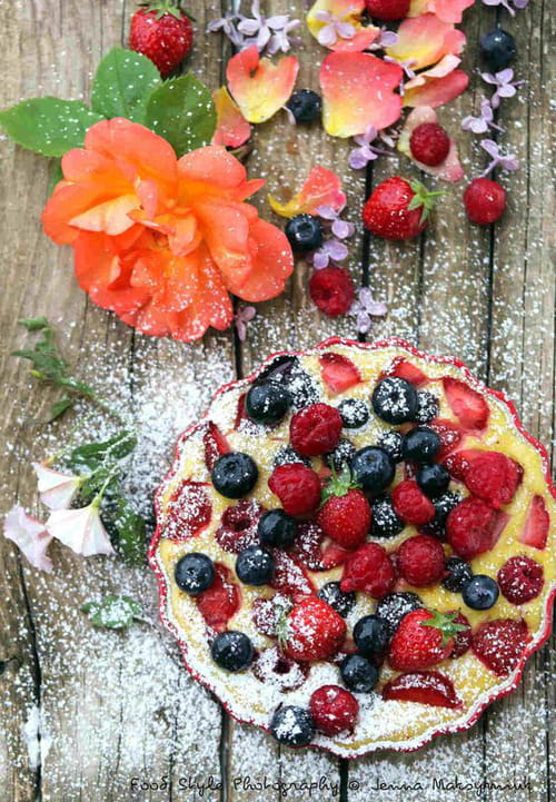 Ricotta gratinée aux fruits rouges