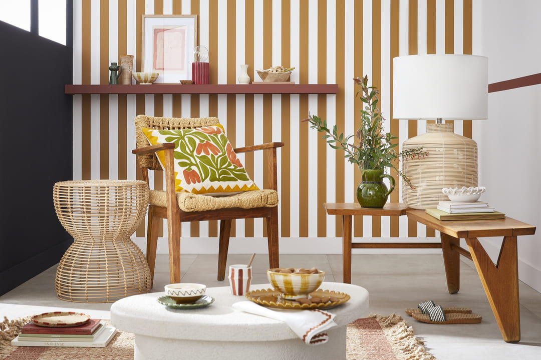 The bohemian chic style is invited into your decor without doing too much
