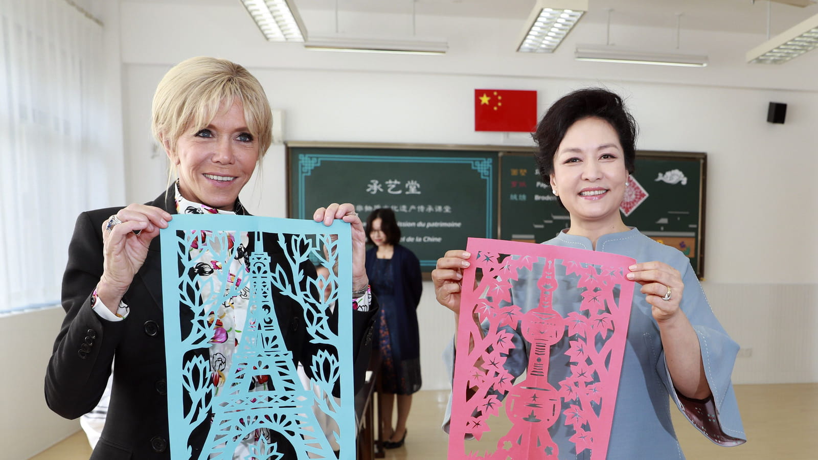 Brigitte Macron et Peng Liyuan