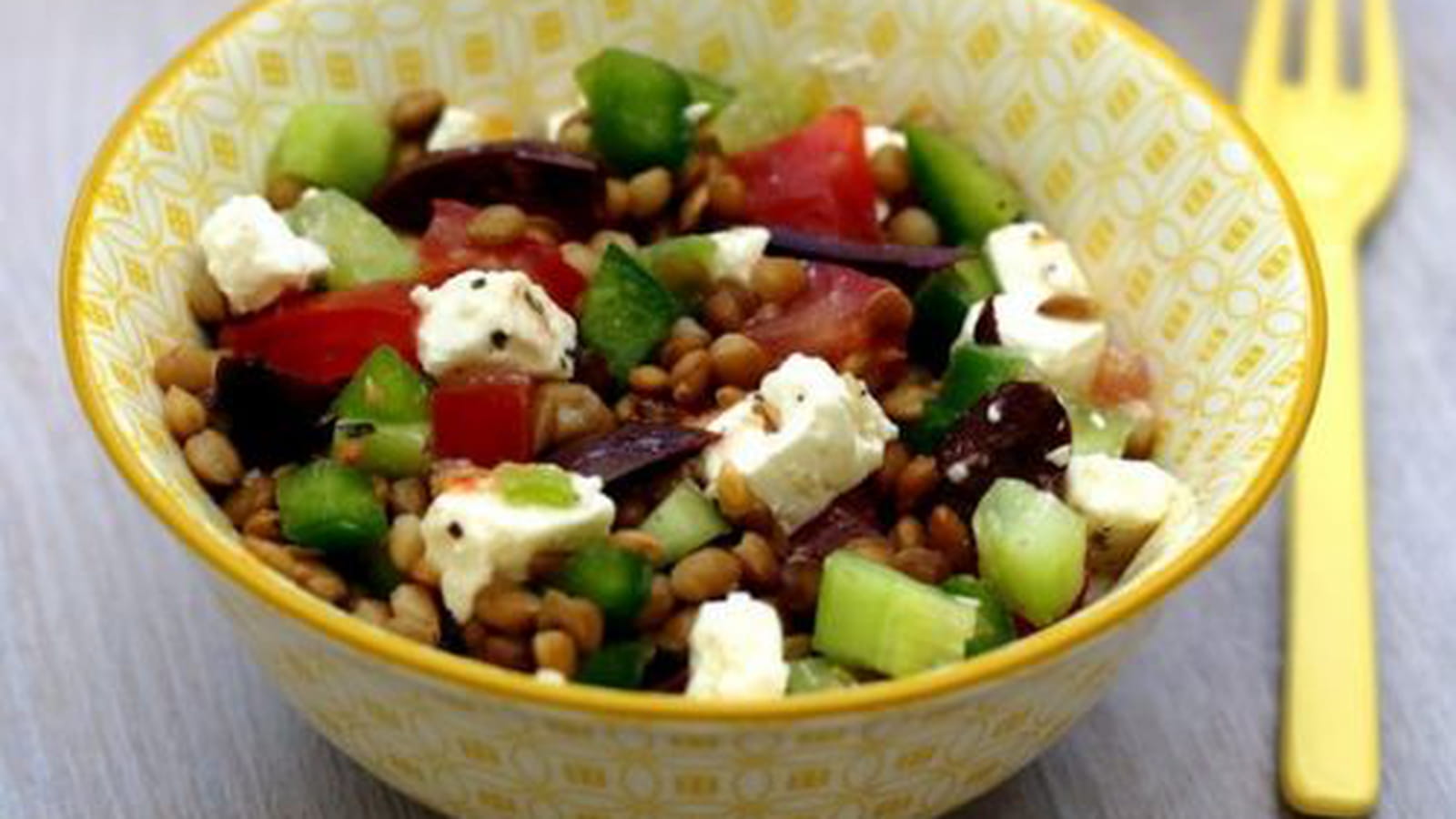 Lentilles en salade à la mode grecque