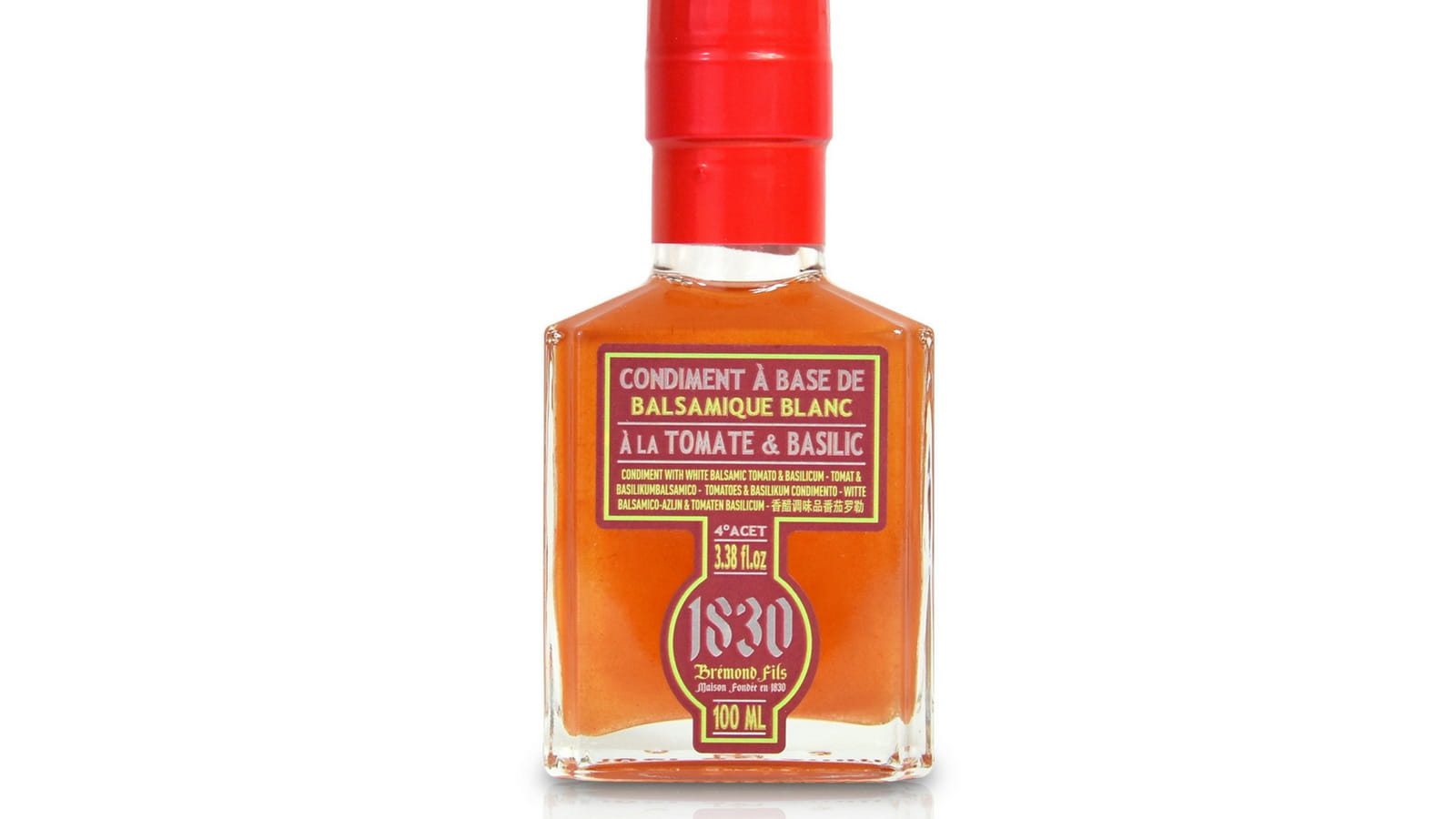 Vinaigre balsamique blanc tomate-basilic