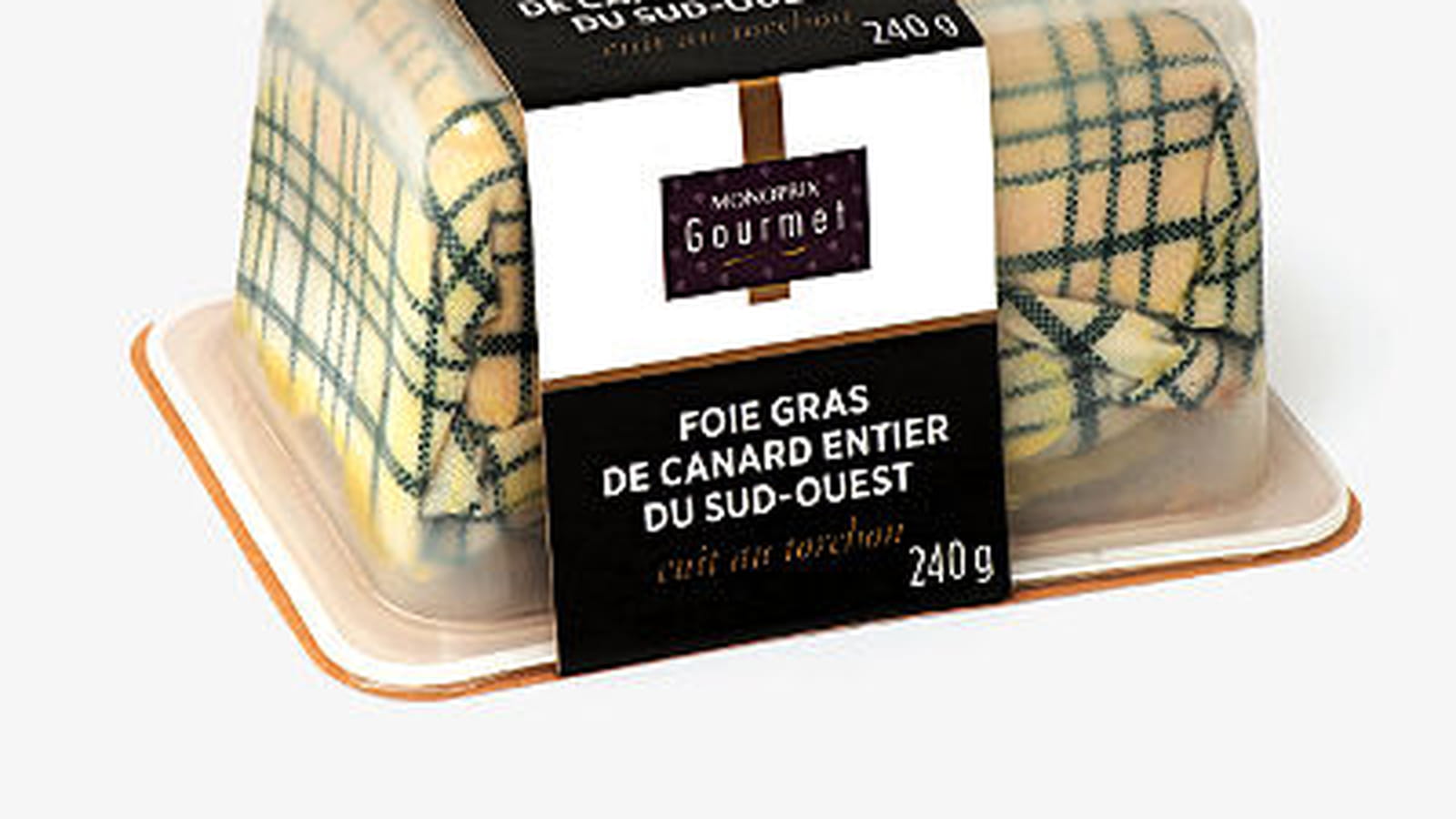  Foie gras de canard entier au torchon Monoprix