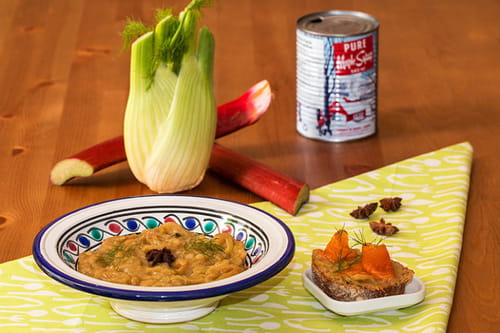 Compote de rhubarbe et fenouil à la badiane