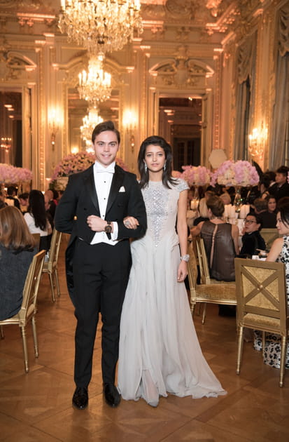 Comtesse Hermine de Hemricourt de Grunne et son cavalier Duc de Crussol