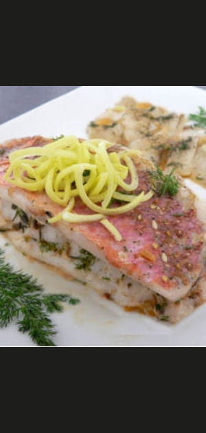 Rouget et topinambours au fenouil sauvage