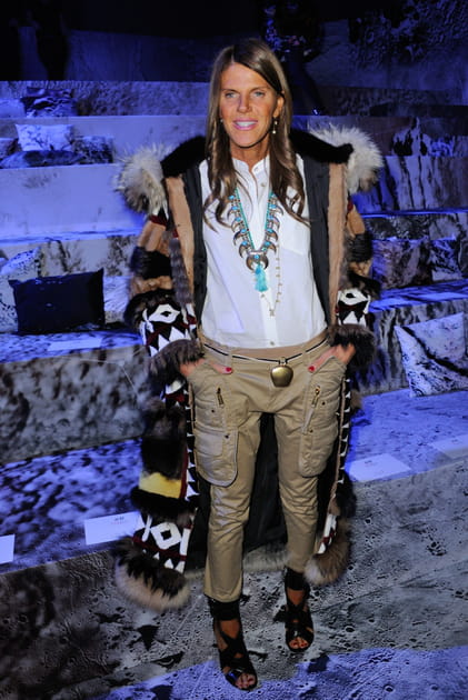 Anna Dello Russo au d&eacute;fil&eacute; H&M