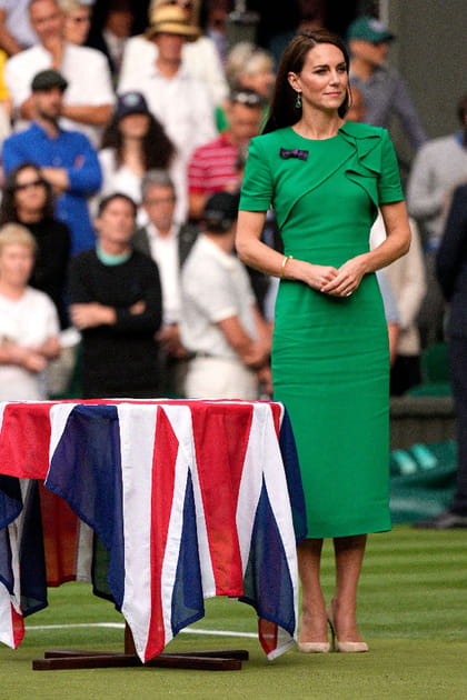Kate Middleton en robe midi verte