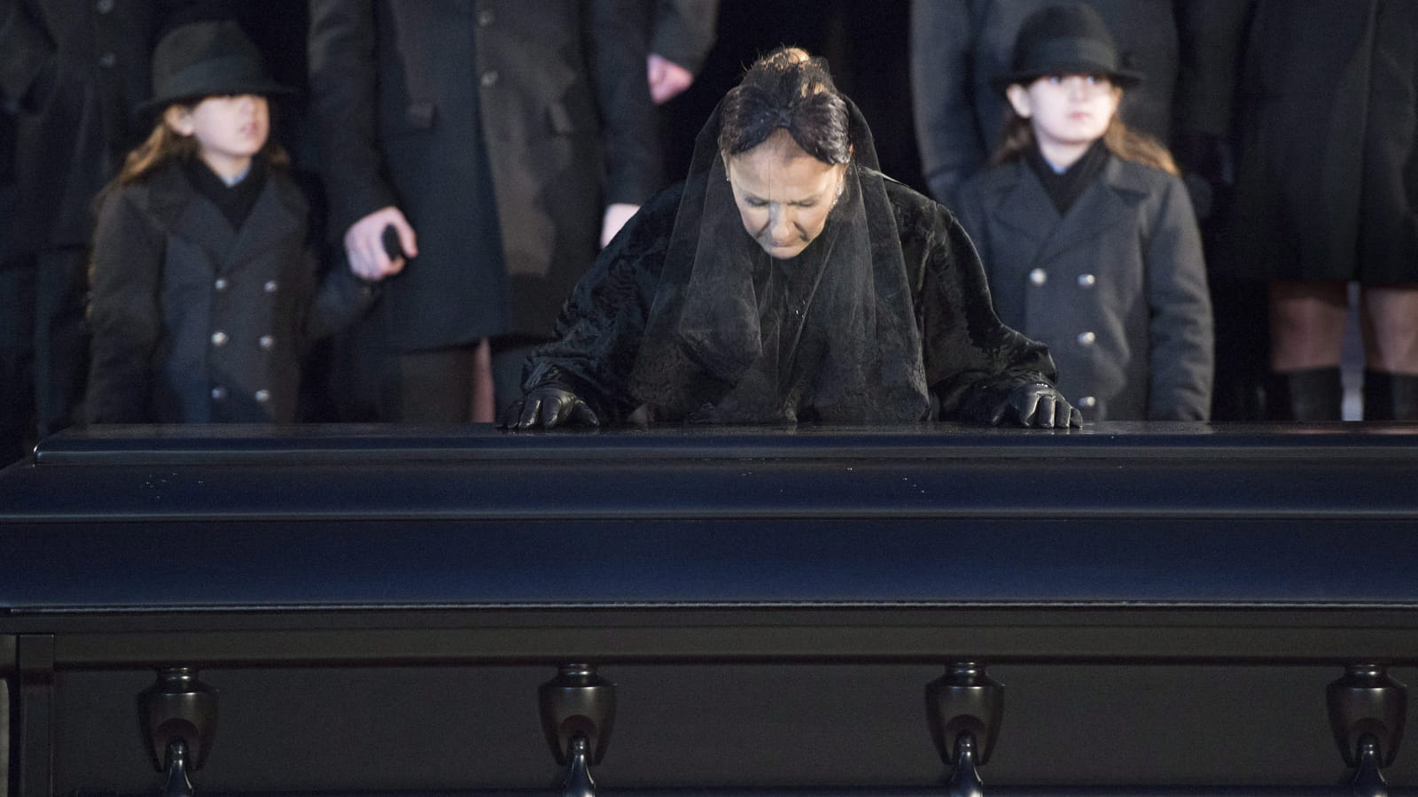 Céline aux obsèques de René à Montréal