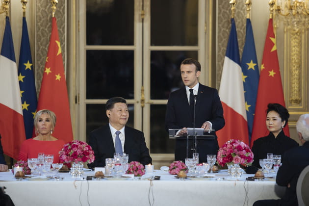 Le d&icirc;ner d'Etat en pr&eacute;sence du pr&eacute;sident chinois Xi Jinping et de sa femme Peng Liyuan