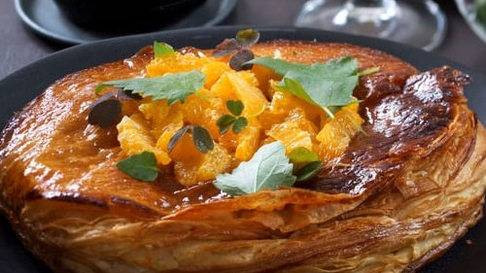 Galette des rois salée à la fleur d'agastache ou anis, fenouil et mandarine