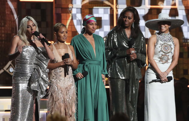 Michelle Obama a surpris les artistes aux Grammy Awards