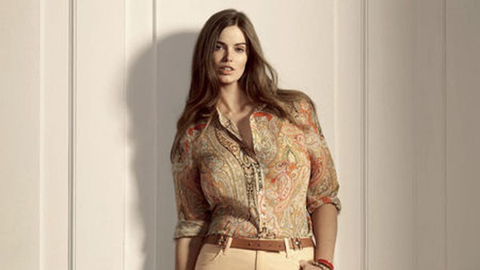 Violeta by Mango : la chemise et le slim pêche