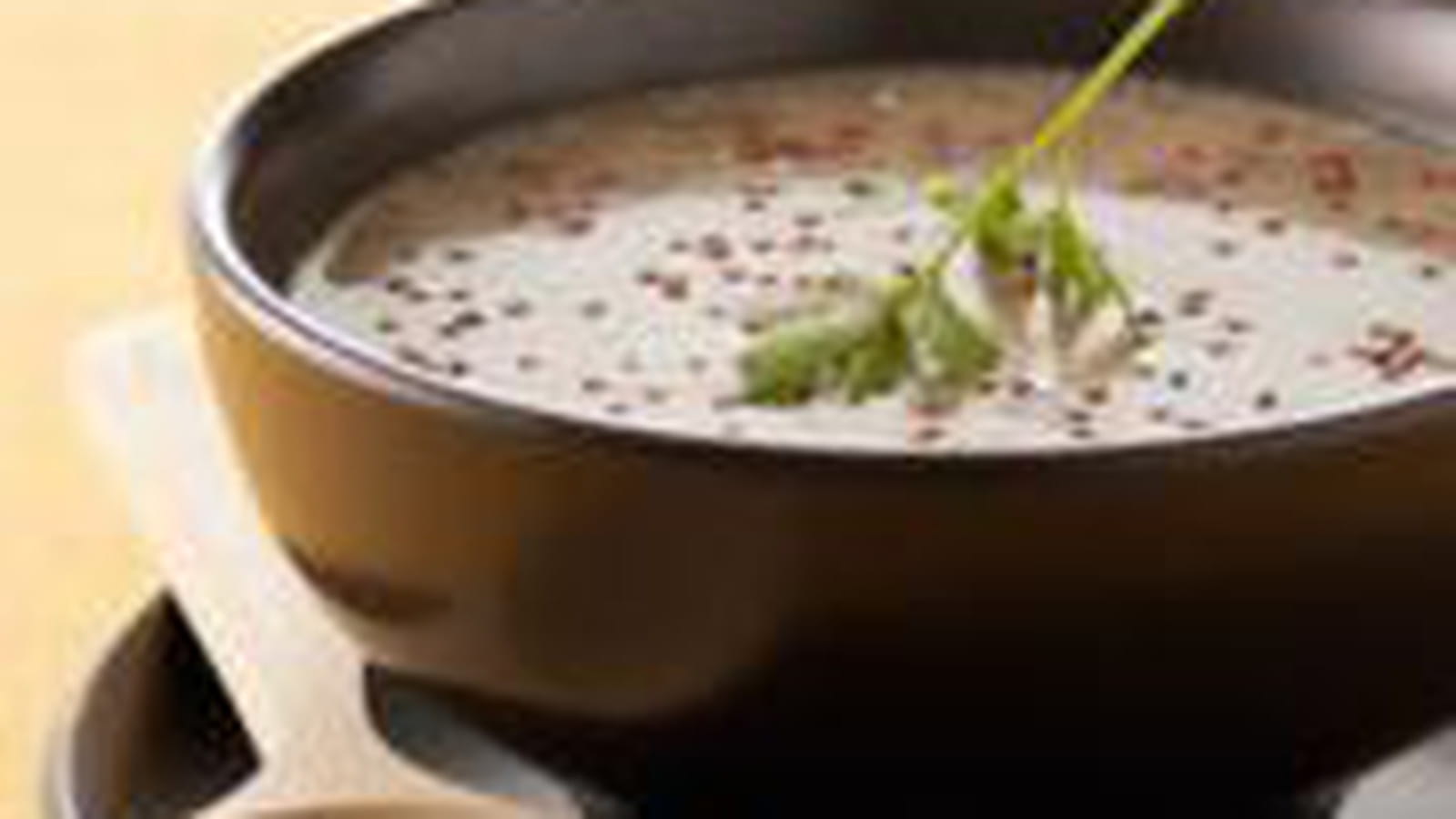 Bouillon de quinoa au jus de roquette et coquillage