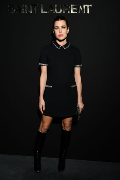 Charlotte Casiraghi au d&eacute;fil&eacute; Saint Laurent