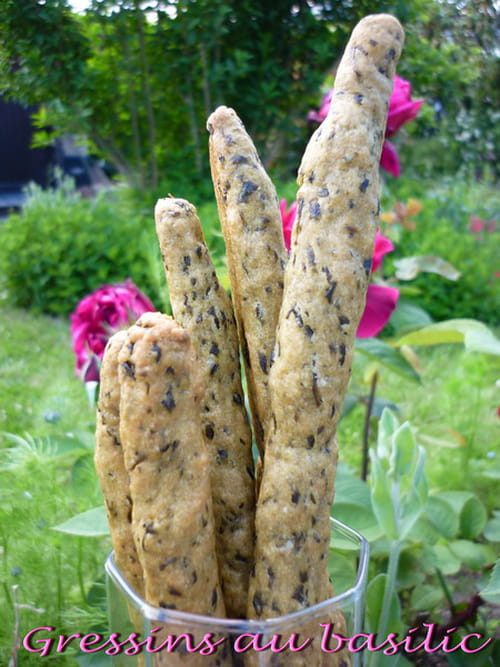Gressins au basilic